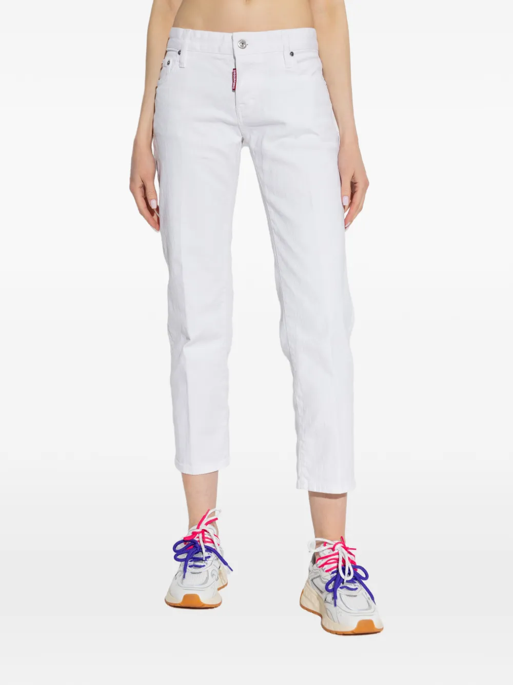  Dsquared2 Buttoned Belt-loop Jeans - White 