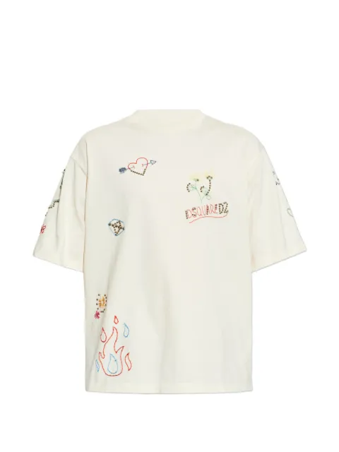 DSQUARED2 crew-neck embroidered T-shirt