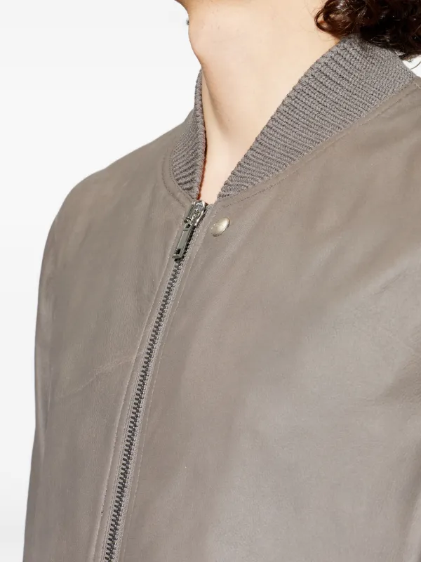 Rick Owens Classic Flight Leather Jacket | Brown | FARFETCH