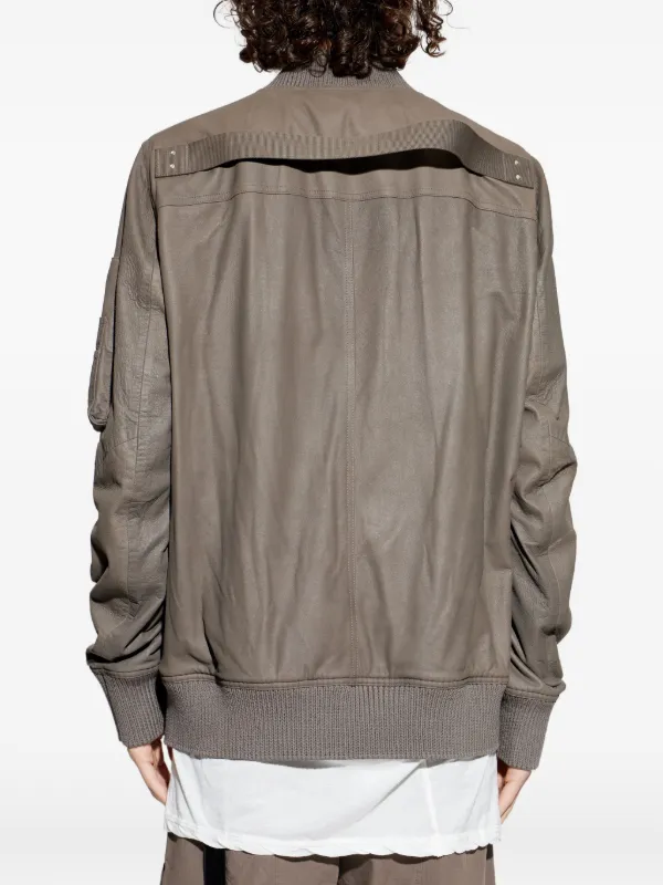 Rick Owens Classic Flight Leather Jacket | Brown | FARFETCH