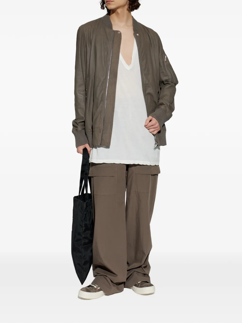 Rick Owens Vintage suede sneakers Bruin