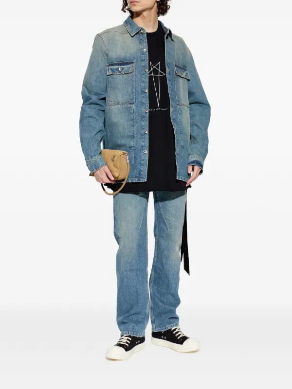 Rick Owens DRKSHDW Fog Cut belt-loop Jeans | Blue | FARFETCH