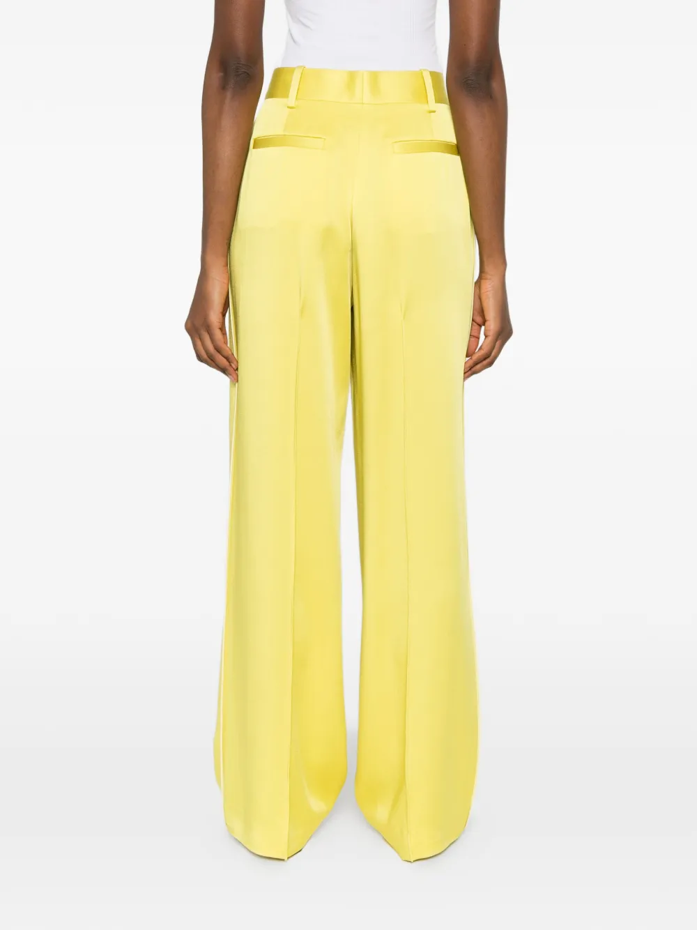 Jil Sander Broek met verborgen sluiting en plooien Groen