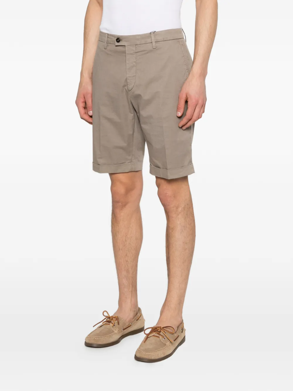  Corneliani Turned-hem Shorts - Neutrals 