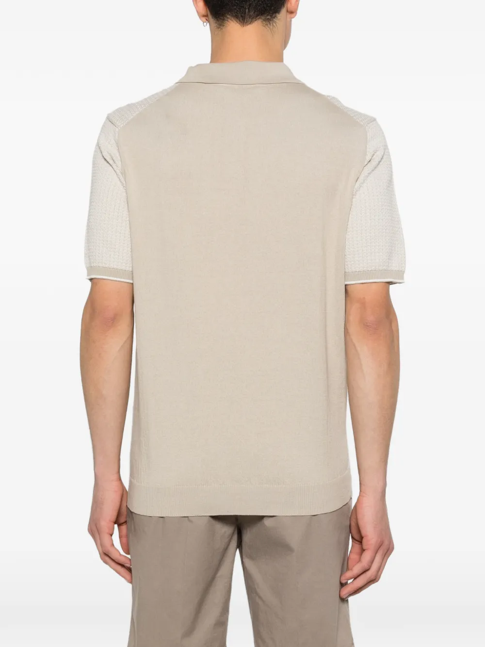 Corneliani Gebreid poloshirt met V-hals Beige
