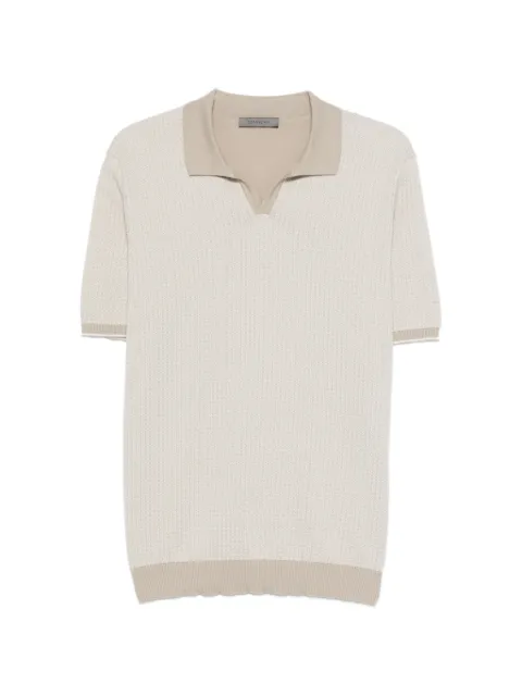 Corneliani V-neck knitted polo shirt