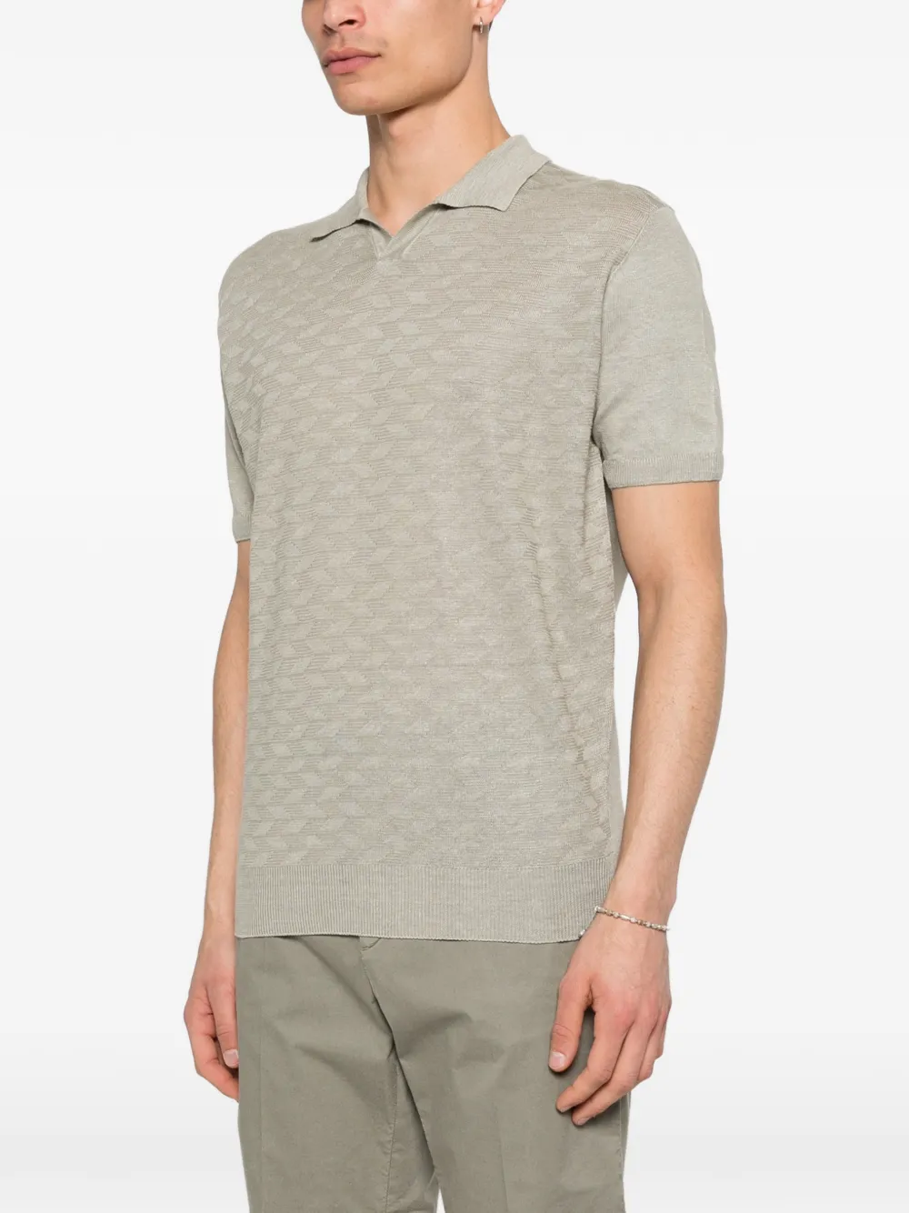 Corneliani Knitted Polo Shirt - Neutrals 