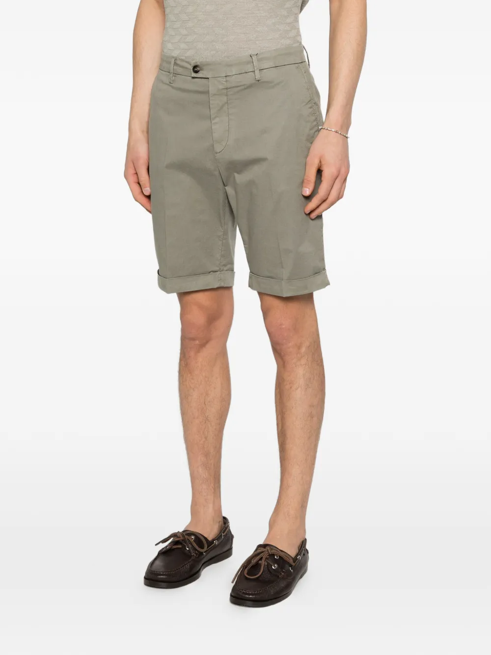  Corneliani Cuffed Shorts - Green 
