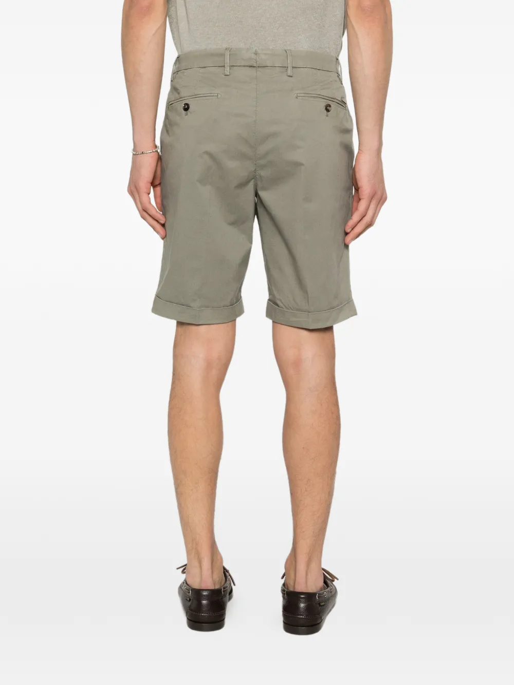 Corneliani Shorts met manchetten Groen