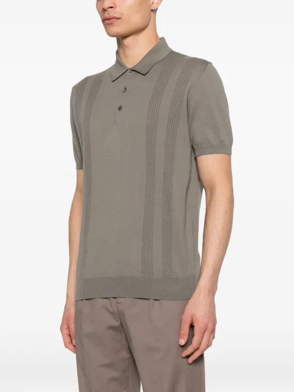 Corneliani ストライプ ニットポロシャツ | グレー | FARFETCH JP