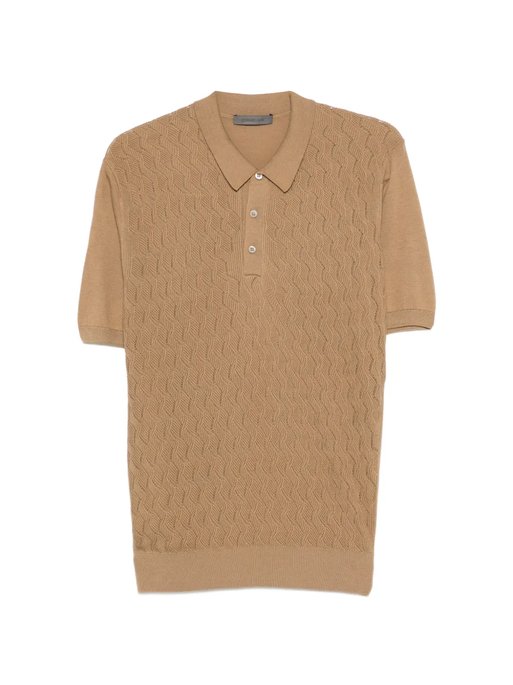Corneliani textured polo shirt - Toni neutri