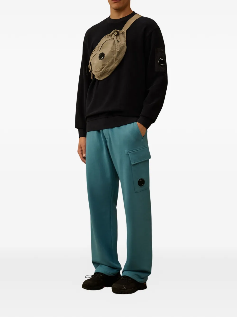 C.P. Company Trainingsbroek met cargo zak Blauw