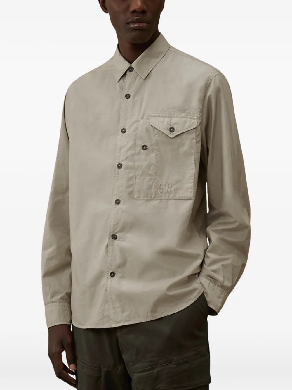 C.P. Company Overhemd met borstzak Beige