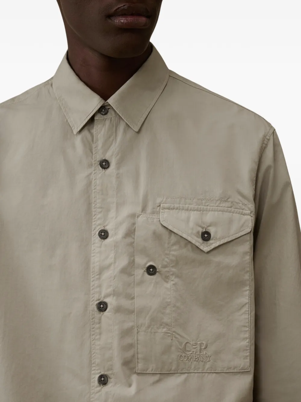 C.P. Company Overhemd met borstzak Beige