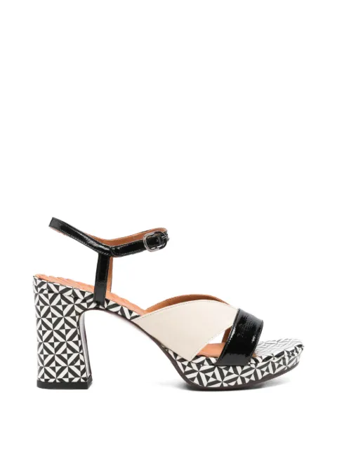 Chie Mihara Kacto geometric-print ankle-strap sandals