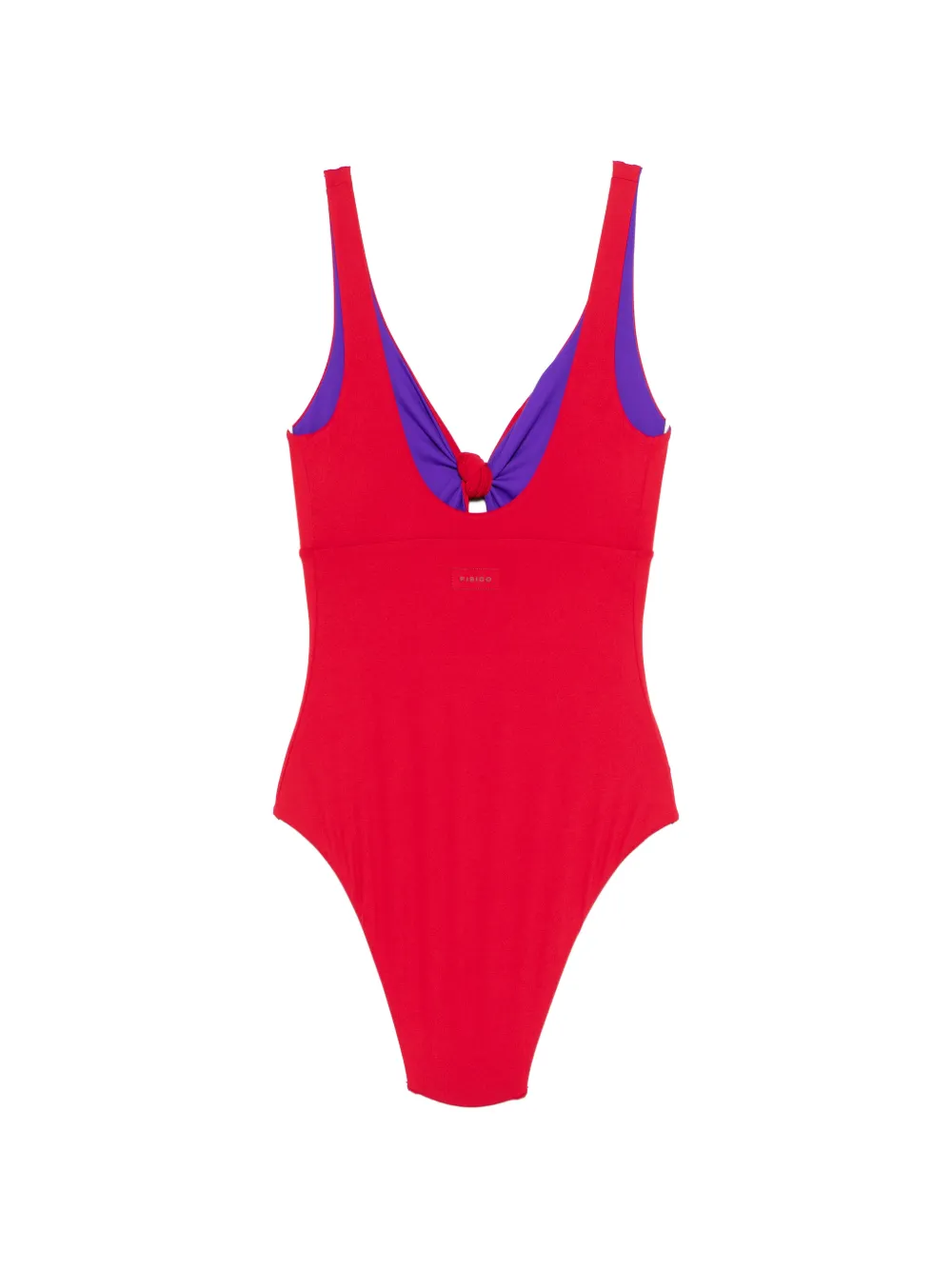  Fisico Knot-detail Swimsuit - Red 