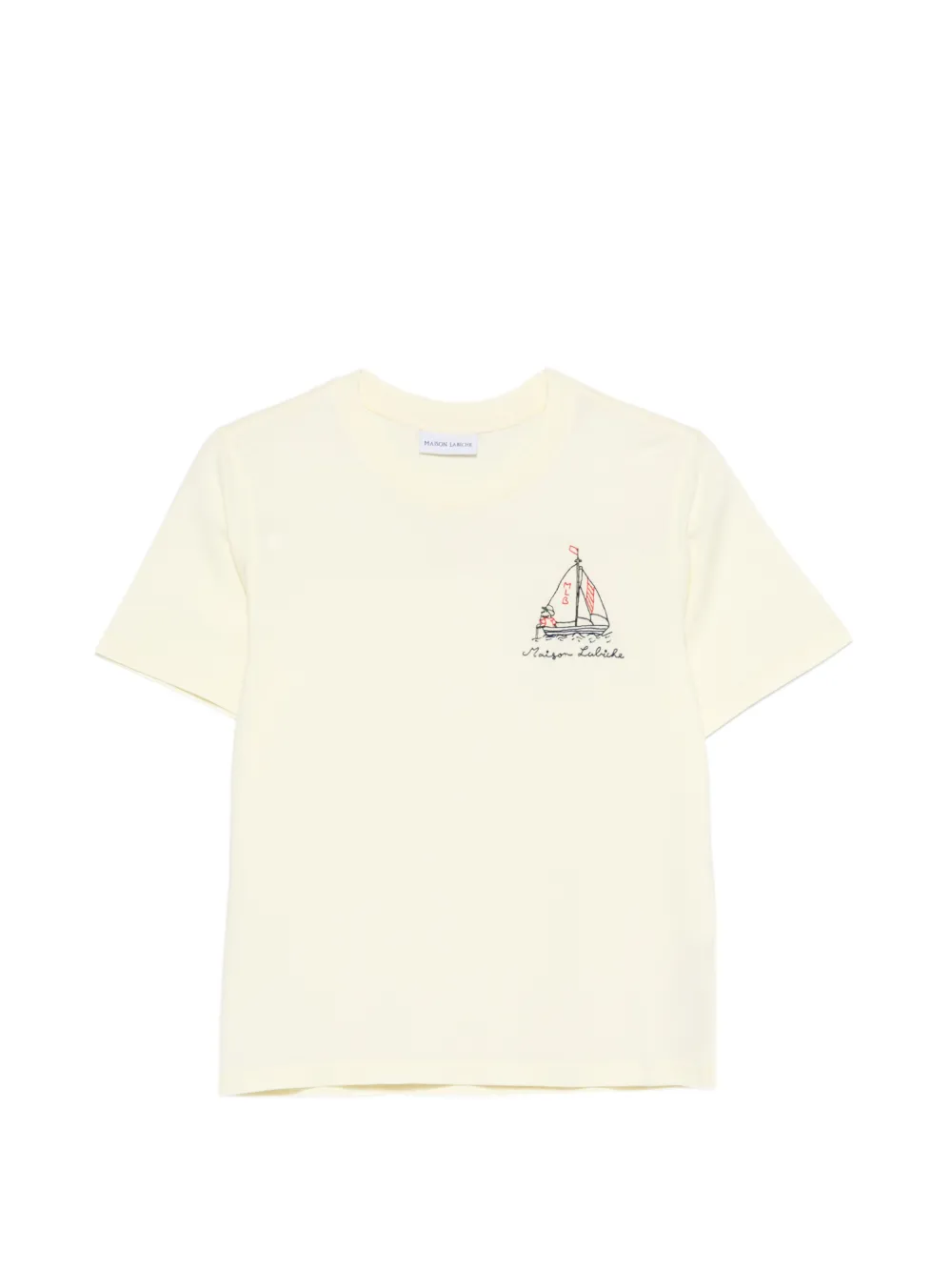 Maison Labiche sailboat-embroidery T-shirt - Toni neutri