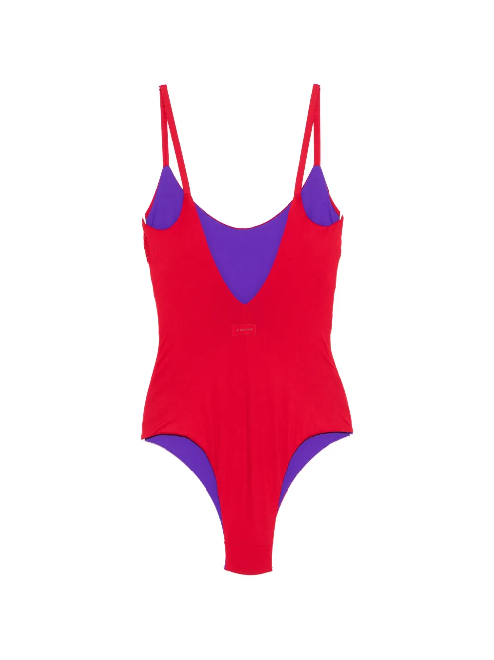  Fisico Crew-neck Swimsuit - Red 