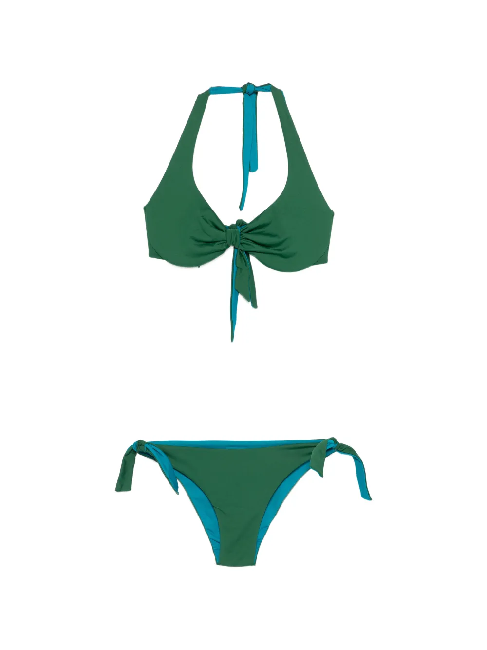 Fisico tie-detail bikini - Verde