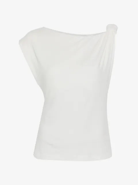 PINKO Marlena draped asymmetric-neck top