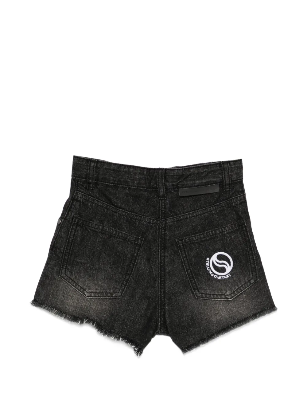 Stella McCartney Kids Shorts met geborduurd logo Zwart
