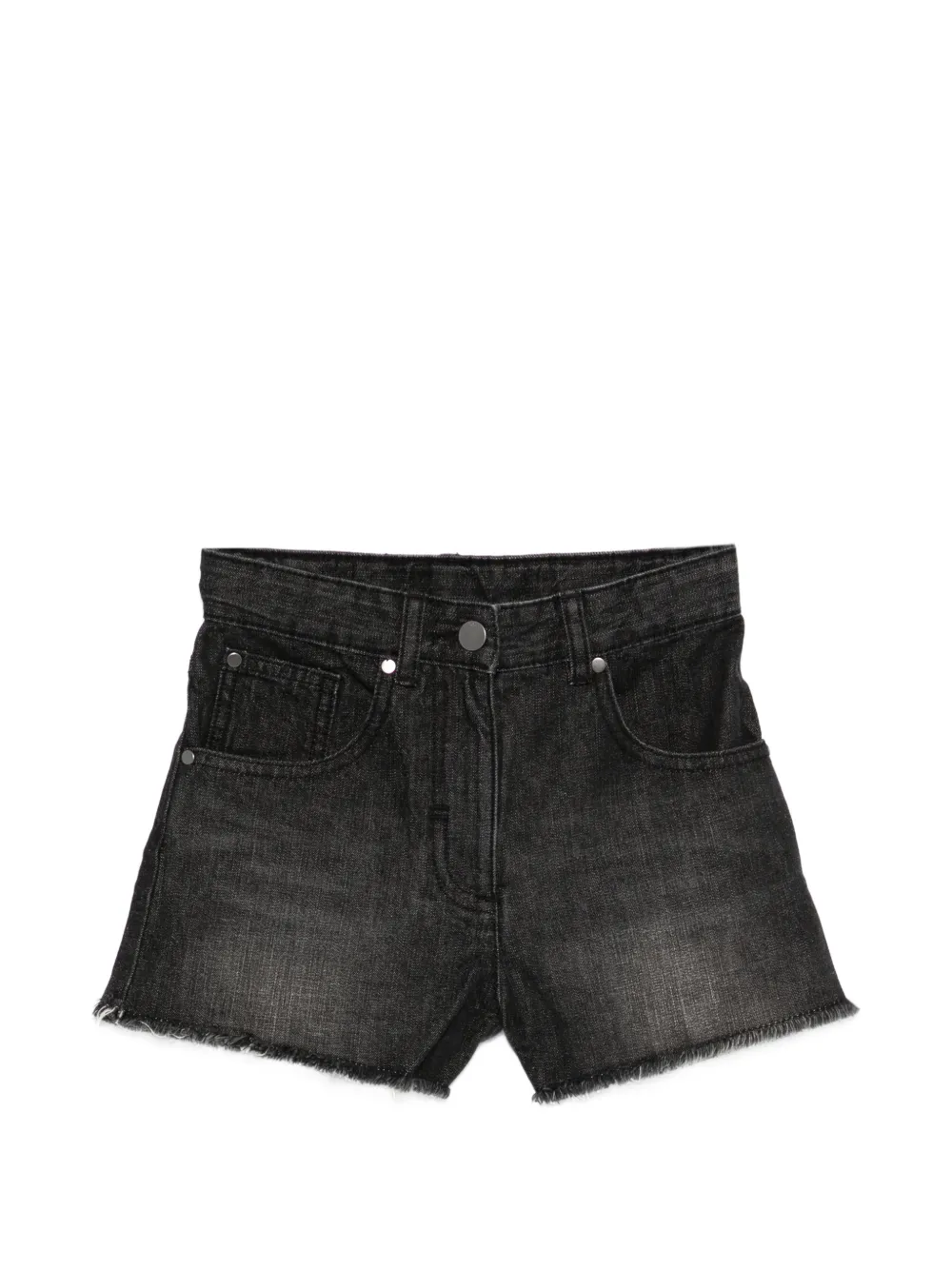 Stella McCartney Kids logo-embroidered shorts - Nero