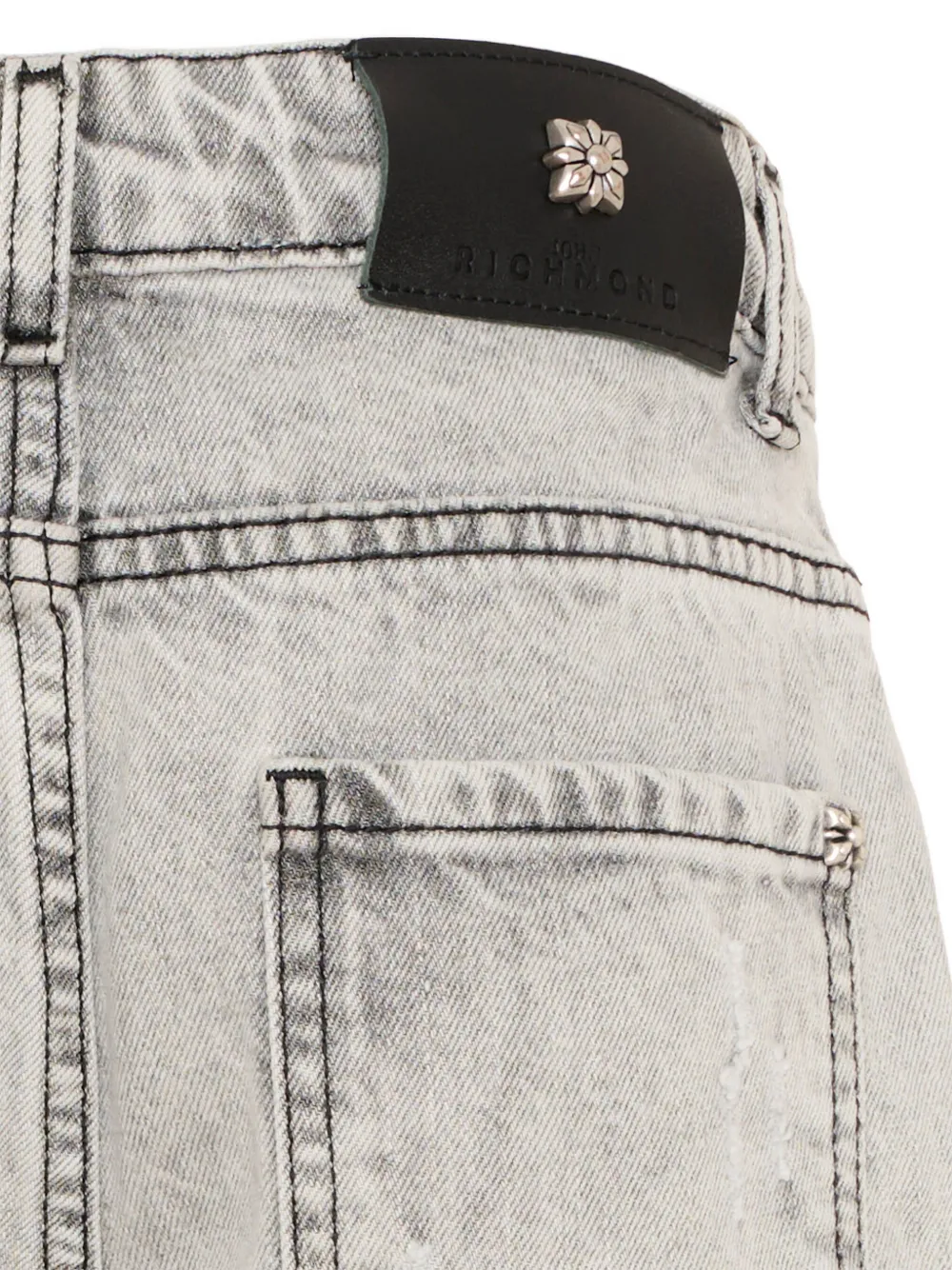  John Richmond Junior Distressed Shorts Jeans - Grey 