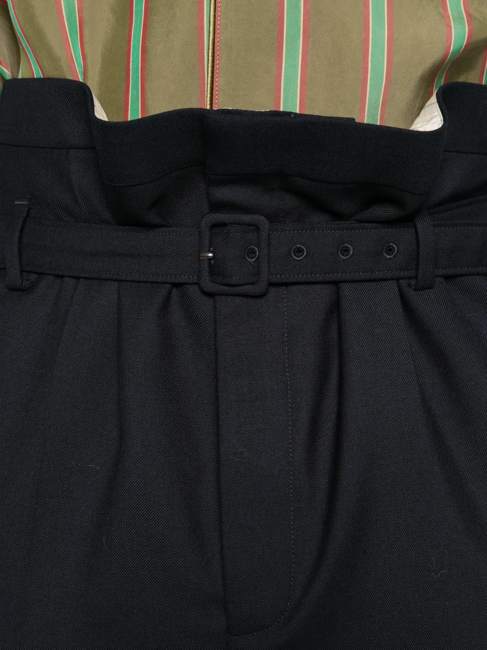 Saint Laurent ベルテッド パンツ | ブルー | FARFETCH JP