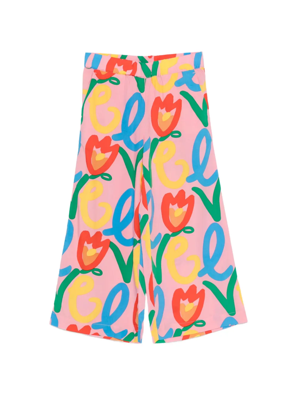 Stella McCartney Kids floral-print trousers - Rosa