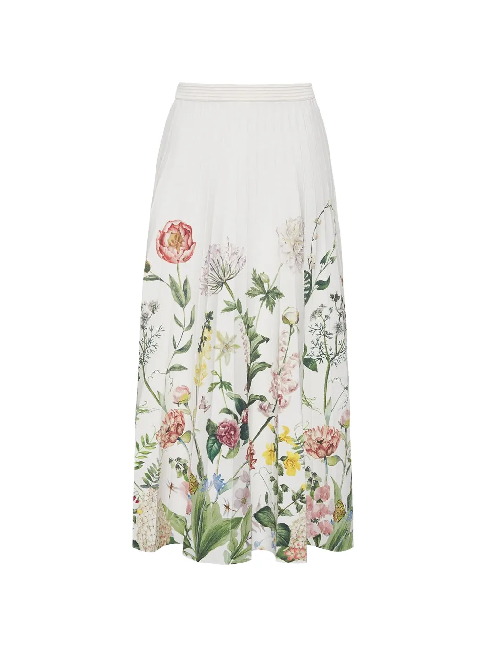 Cara Cara Tavira pleated midi skirt - Bianco