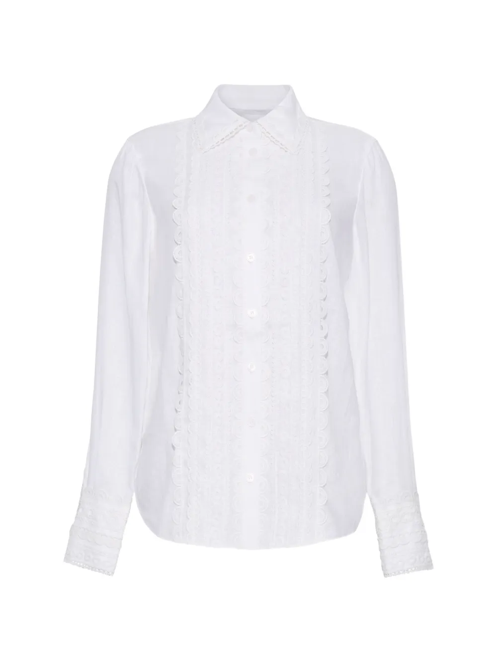 Cara Cara Ideal lace-detail shirt - Bianco