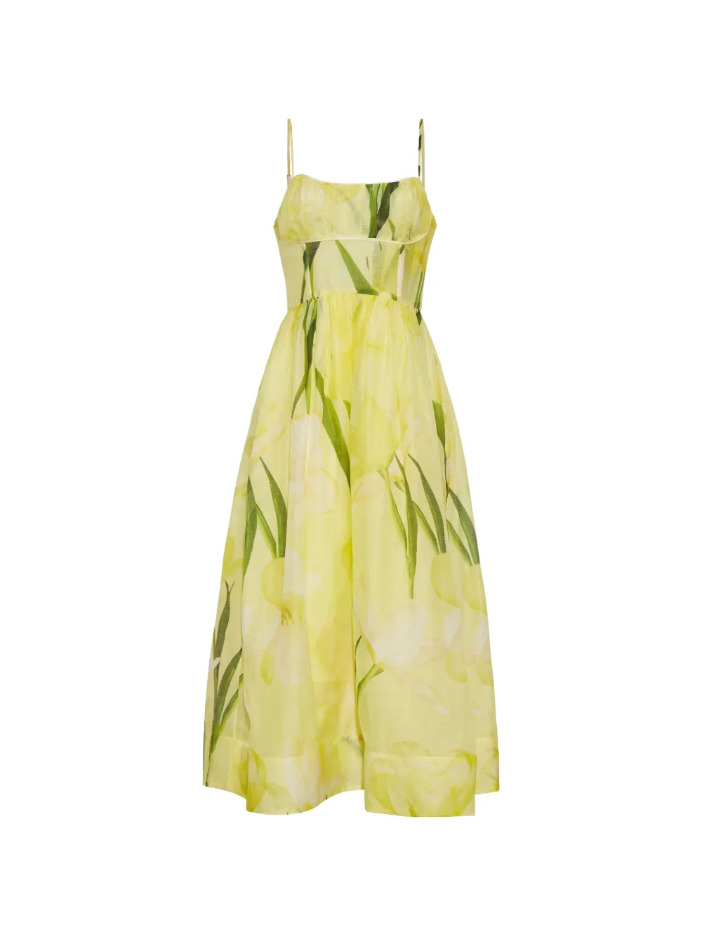 Cara Cara Alba floral-print midi dress - Giallo