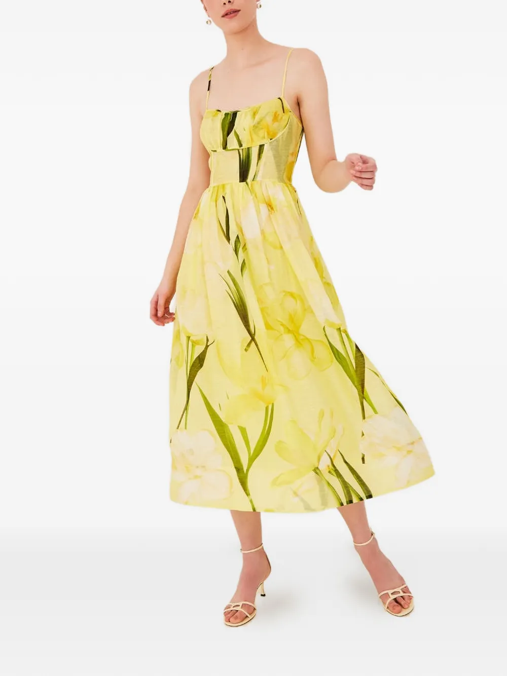 Alba Floral-Print Midi Dress