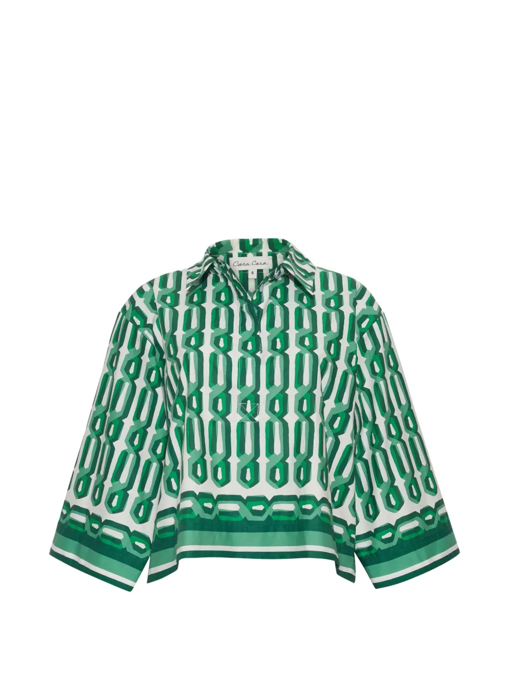 Cara Cara Camicia Erica con stampa geometrica - Verde