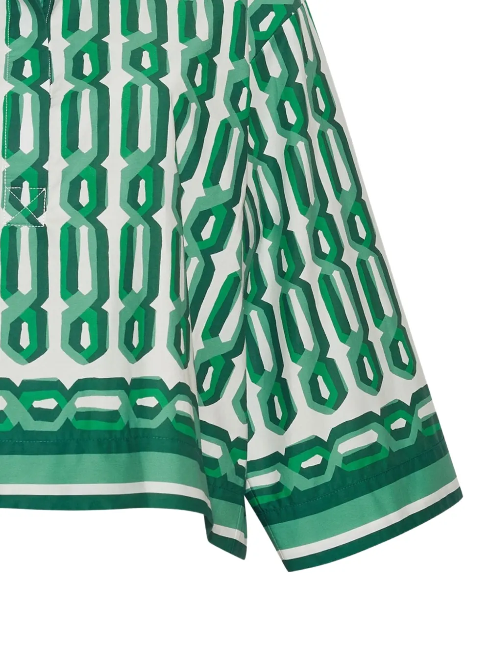  Cara Cara Erica Geometric-print Shirt - Green 