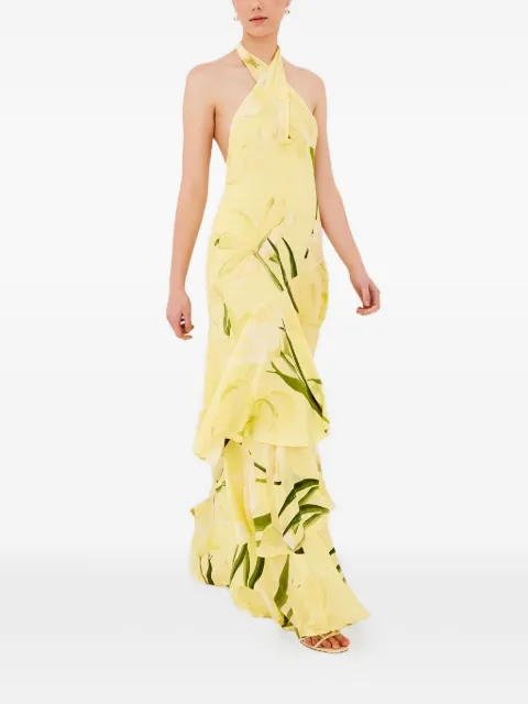 Cara Cara Lillian Amethyst ruffled floral-print dress