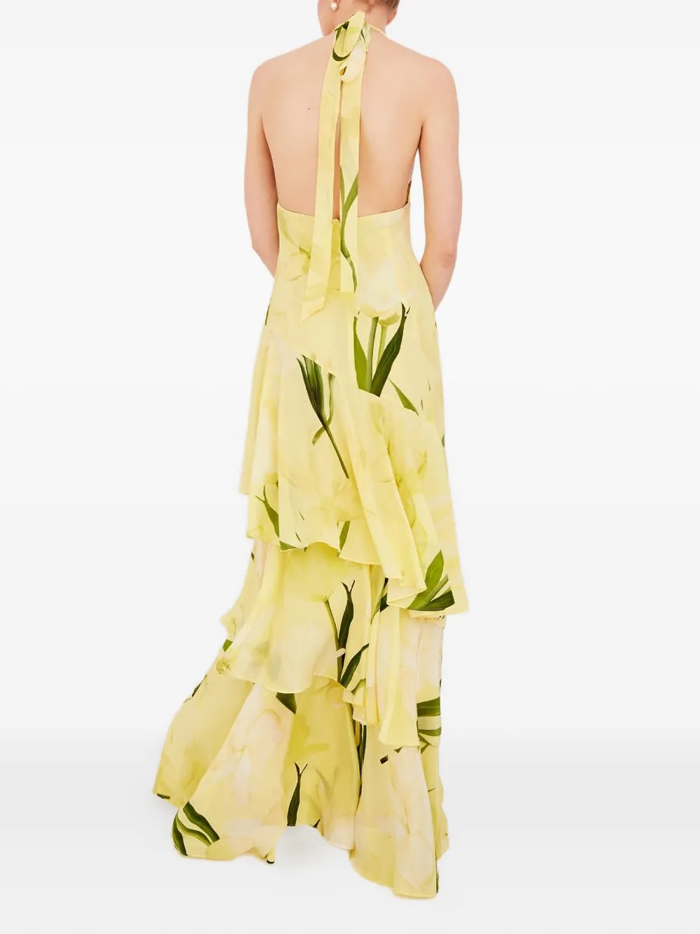 Lillian Amethyst Ruffled Floral-Print Dress