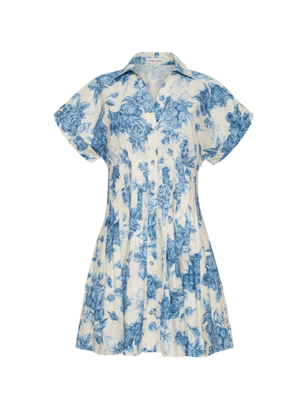 Cara Cara Nash floral-print mini dress - Blu