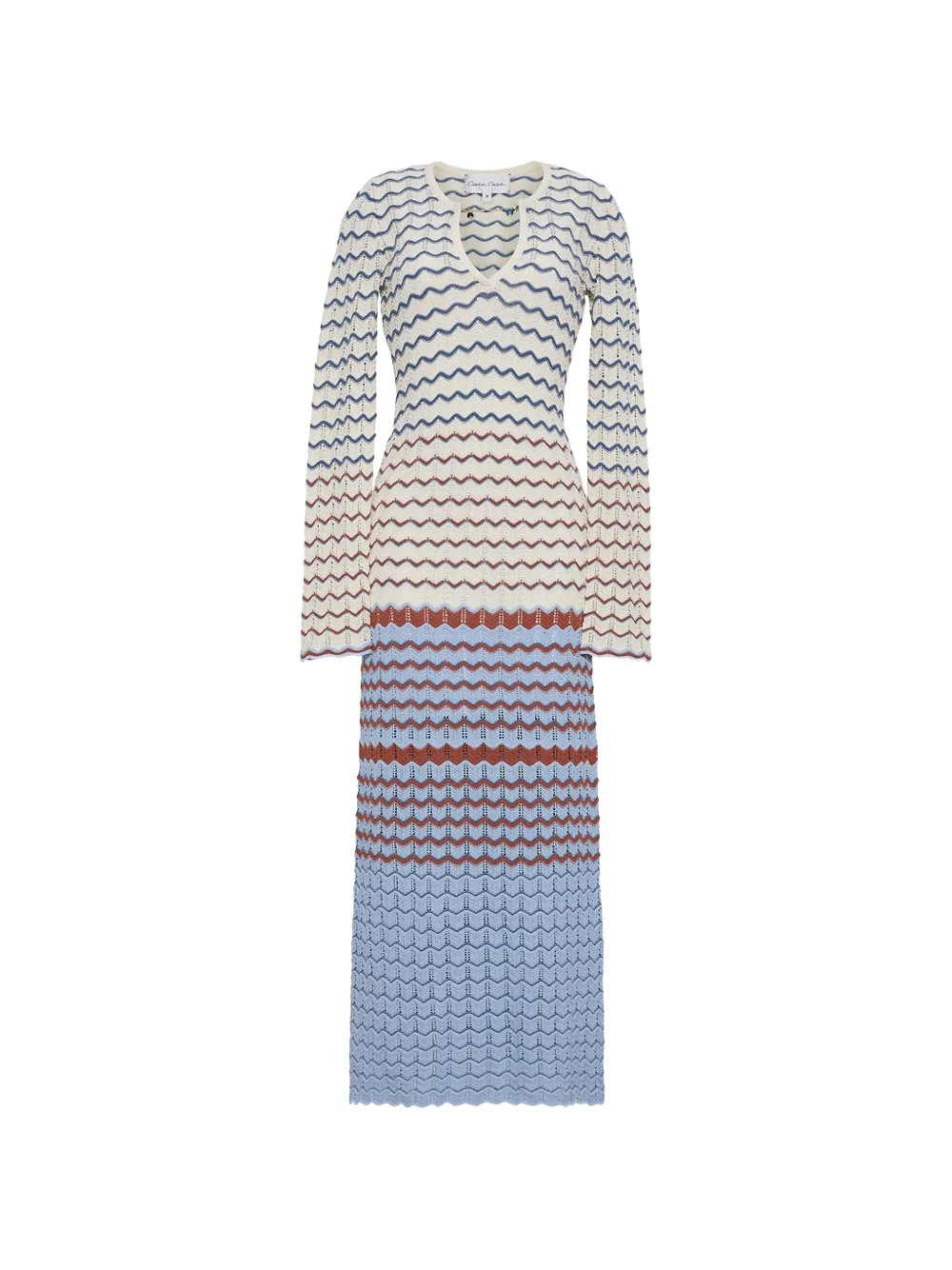 Cara Cara Jane zigzag maxi dress - Blu