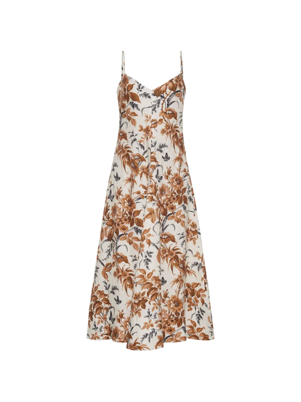 Cara Cara Mae V-neck midi dress - Toni neutri