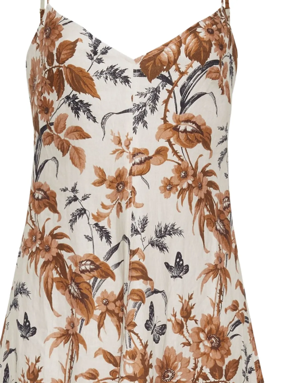  Cara Cara Mae V-neck Midi Dress - Neutrals 