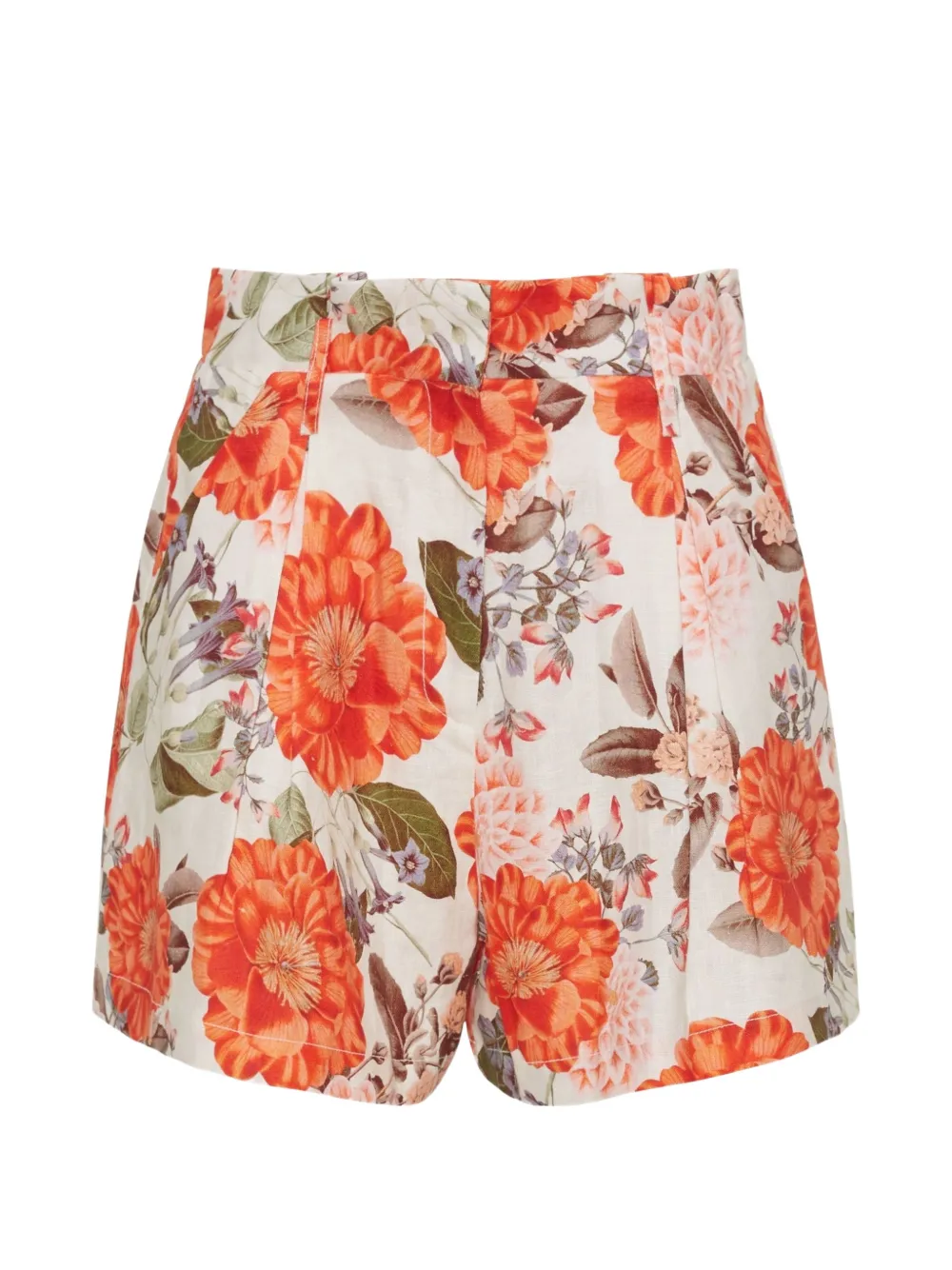Cara Cara Shorts Palmer a fiori - Toni neutri