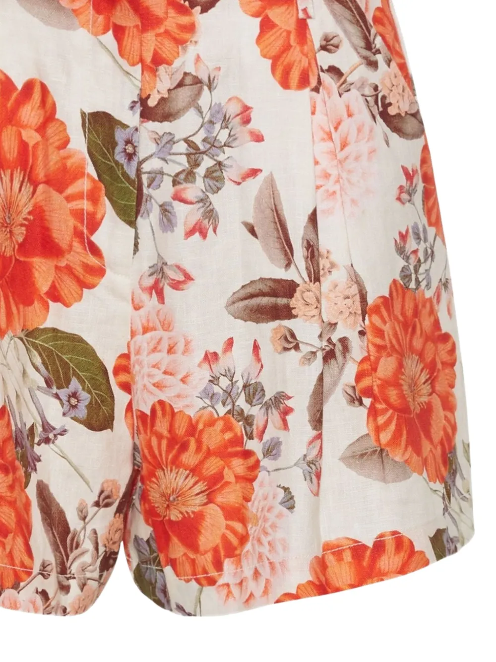  Cara Cara Palmer Floral-print Shorts - Neutrals 