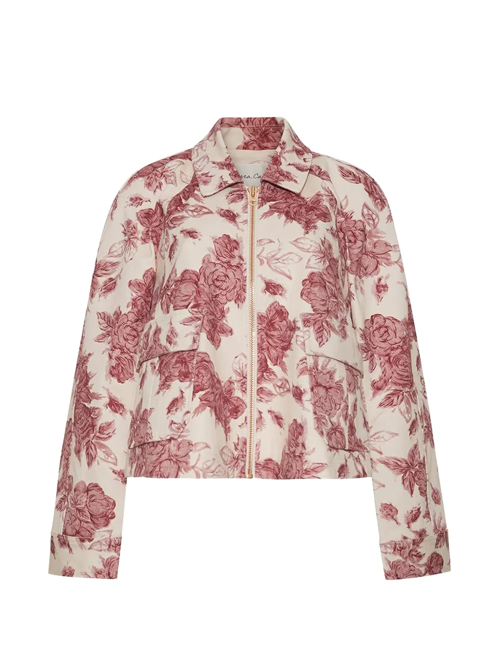 Cara Cara Andrew floral-pattern cropped jacket - Toni neutri