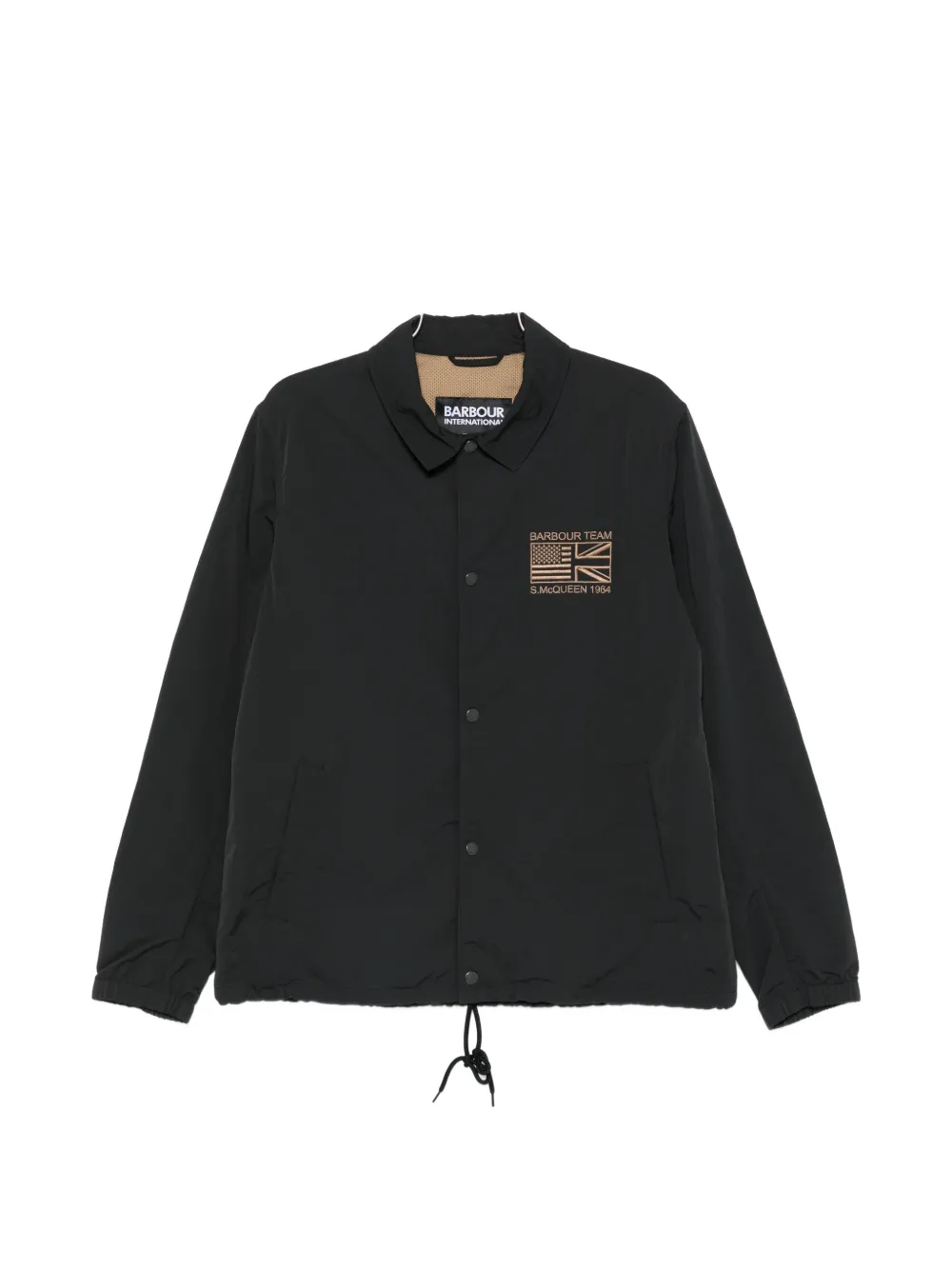 Barbour B.Intl Coach logo-embroidered shirt jacket - Schwarz