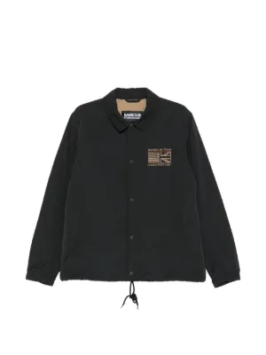 Emporio Armani logo-embroidered Bomber Jacket | Black | FARFETCH