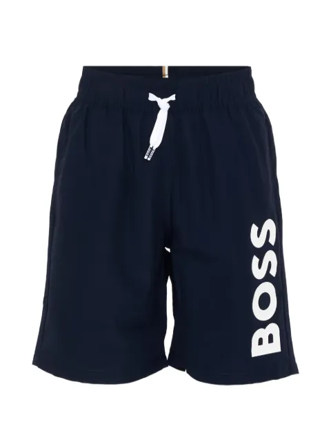 BOSS Kidswear shorts de playa con logo gráfico