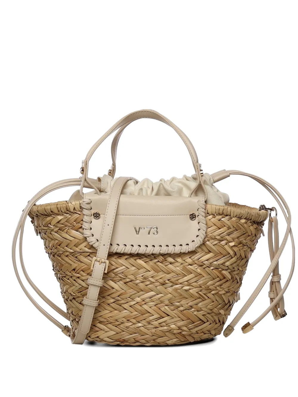 V°73 top handle tote bag - Toni neutri