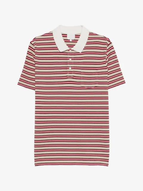 A.P.C. striped chest-pocket polo shirt