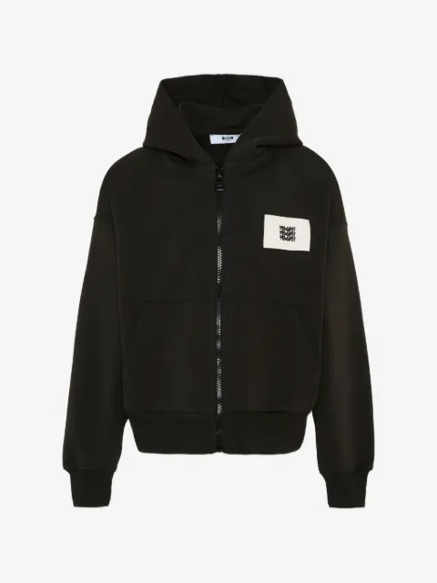 MSGM Kids hooded zip sweatshirt